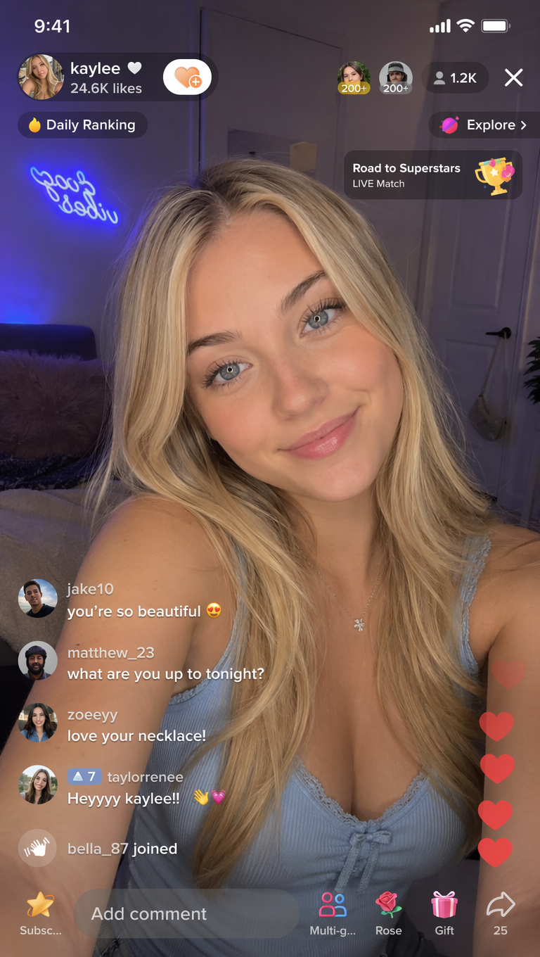a screenshot of a TikTok livestream