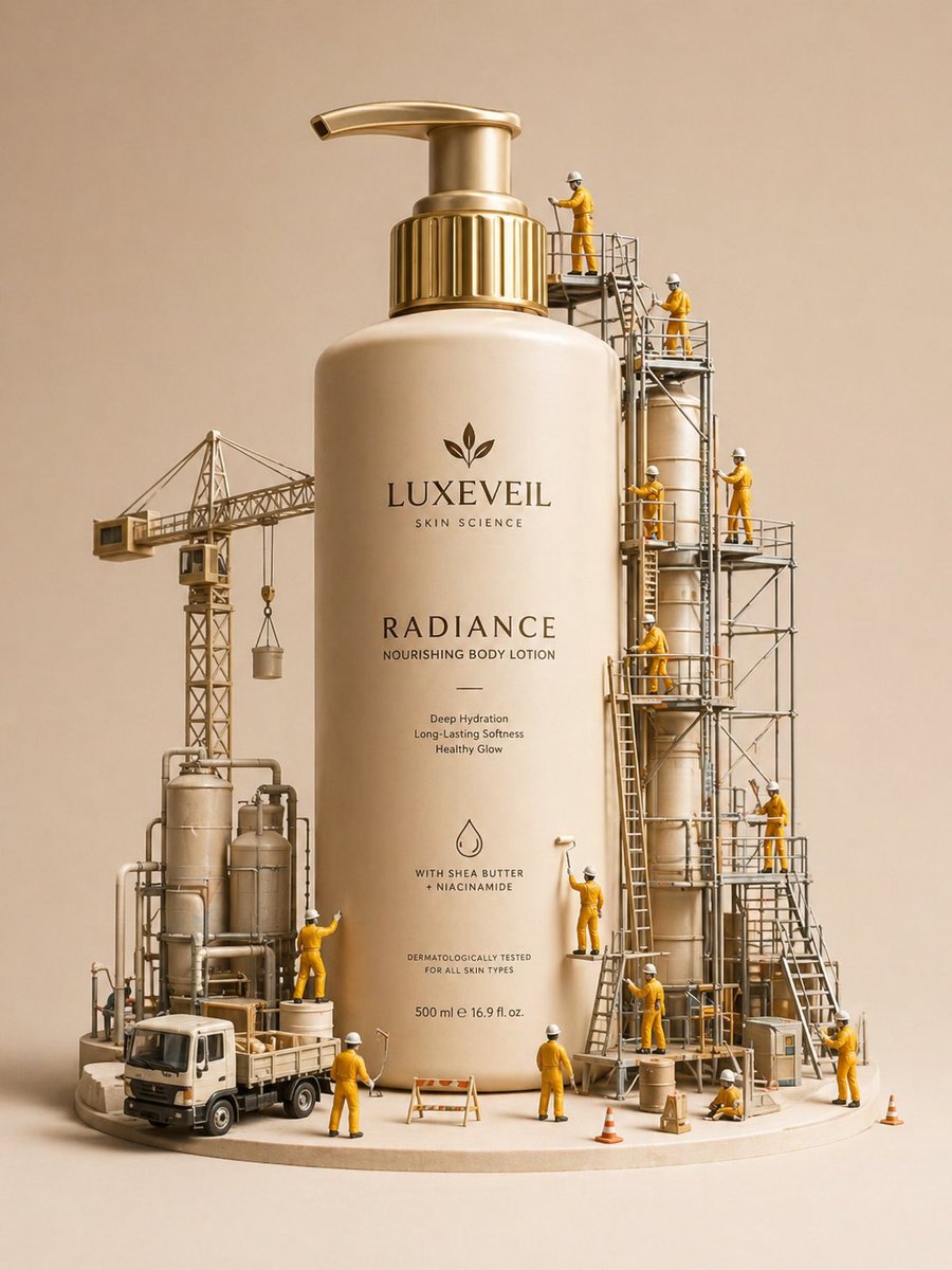 Miniature Diorama Skincare Advertisement